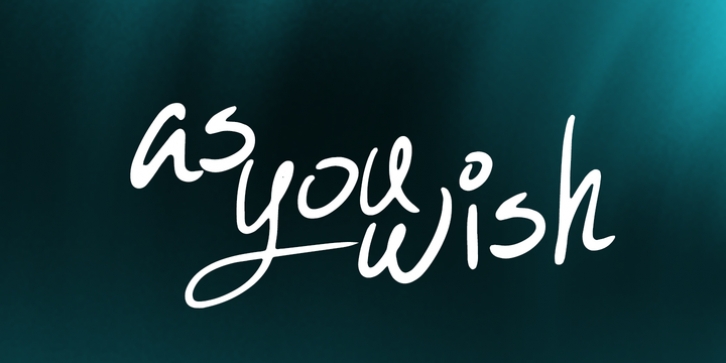 As You Wish font preview