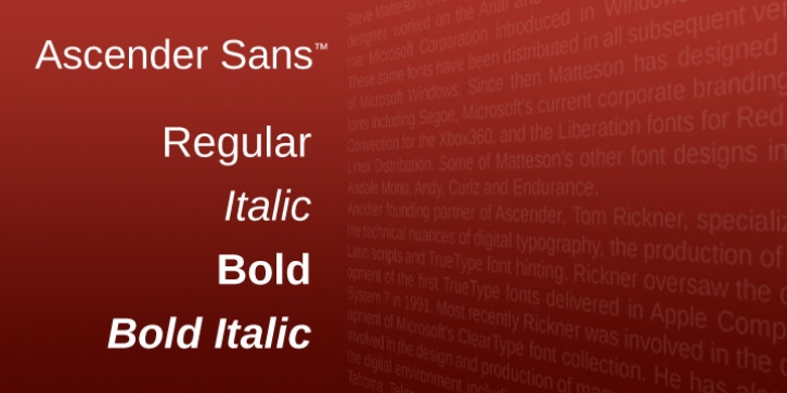 Ascender Sans font preview