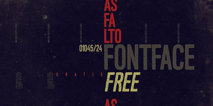 Asfalto font preview