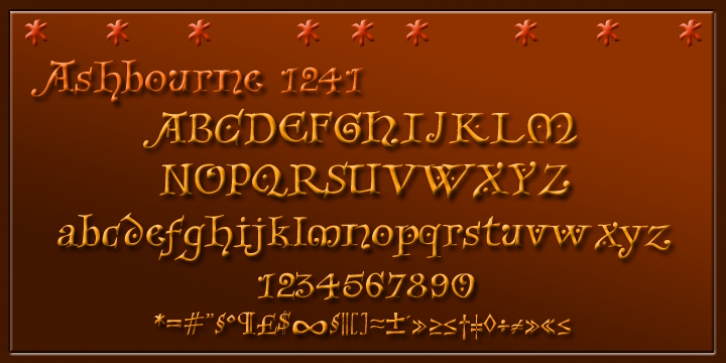 Ashbourne 1241 font preview