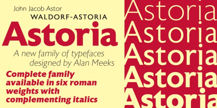 Astoria font preview