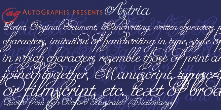 Astria font preview