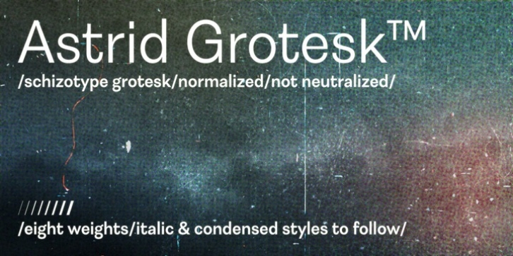 Astrid Grotesk font preview