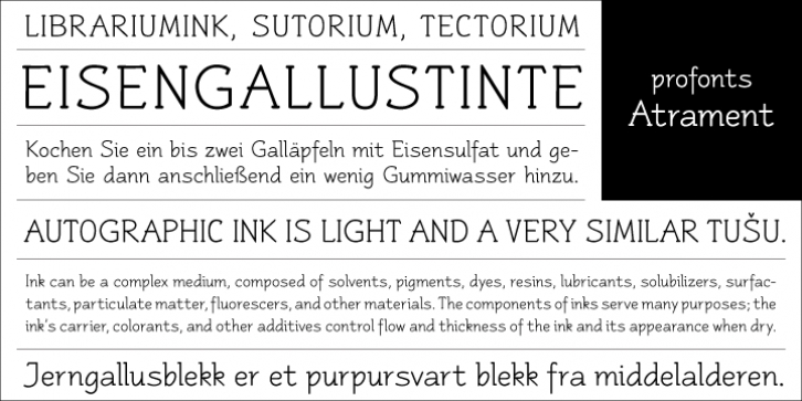 Atrament font preview