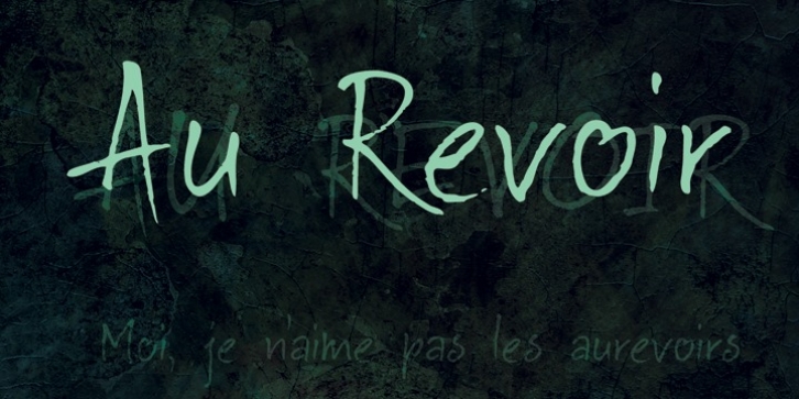 Au Revoir font preview