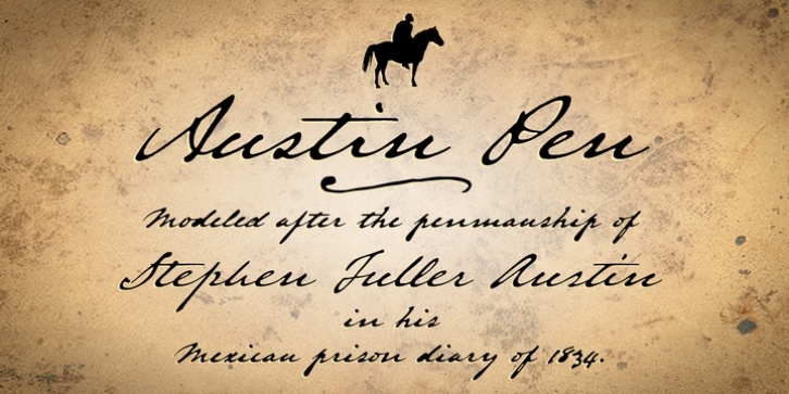 Austin Pen font preview