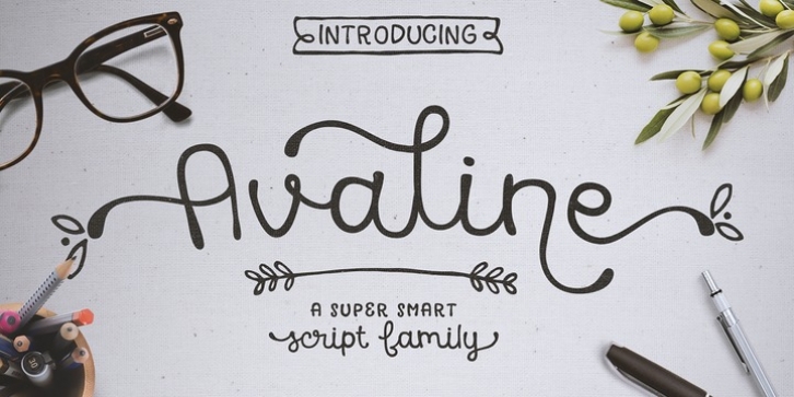 Avaline Script font preview