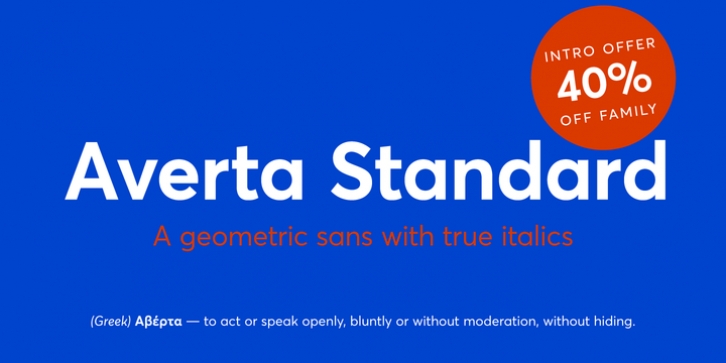 Averta Standard font preview