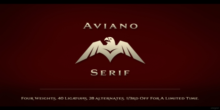 Aviano Serif font preview