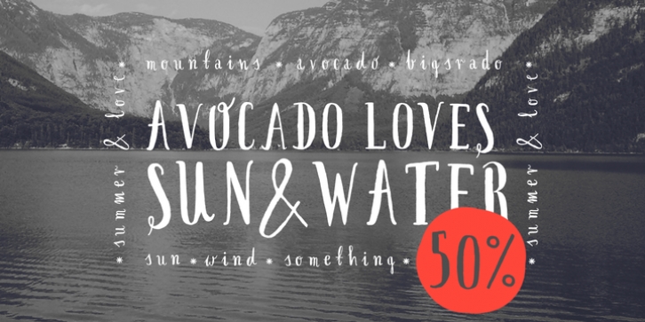 Avocado font preview