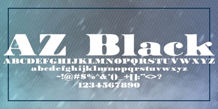 AZ Black font preview