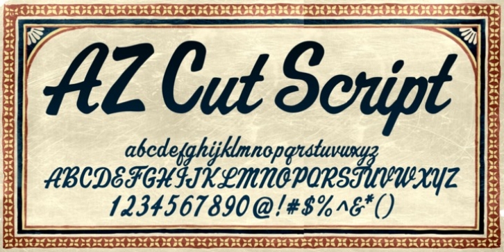AZ Cut Script font preview