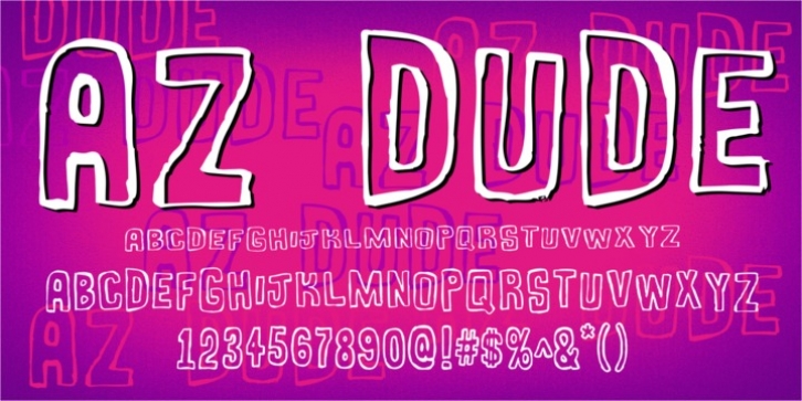 AZ Dude font preview