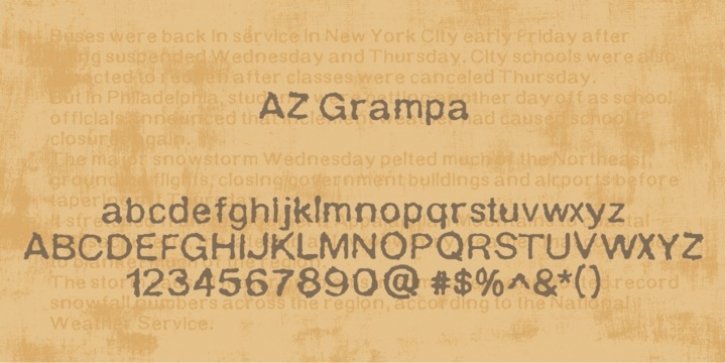 AZ Grampa font preview
