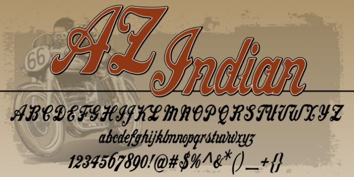 AZ Indian font preview