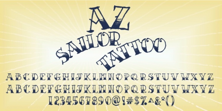 AZ Sailor Tattoo font preview