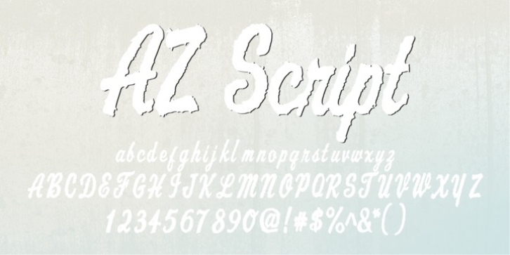 AZ Script font preview
