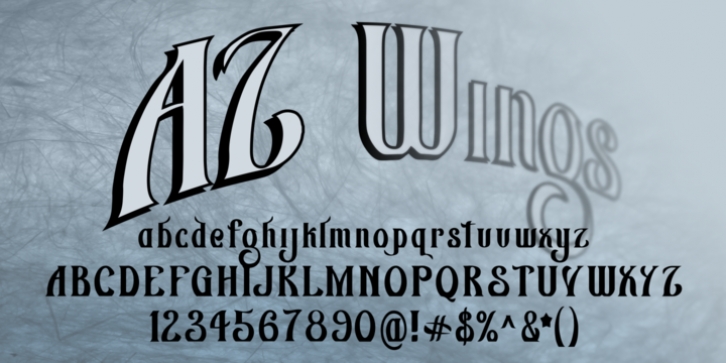 AZ Wings font preview