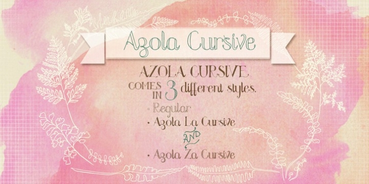 Azola Cursive font preview