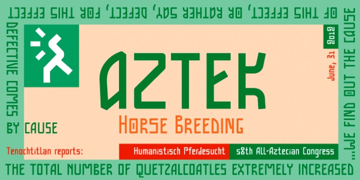 Aztek 2D font preview