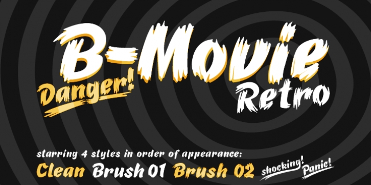 B-Movie Retro font preview