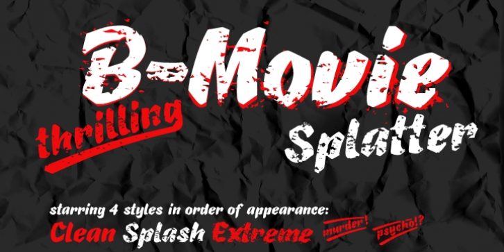 B-Movie Splatter font preview