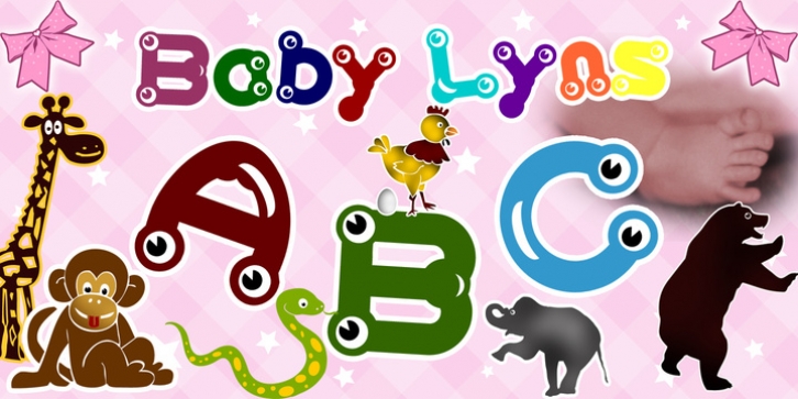 Baby Lyns ABC font preview