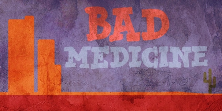 Bad Medicine font preview