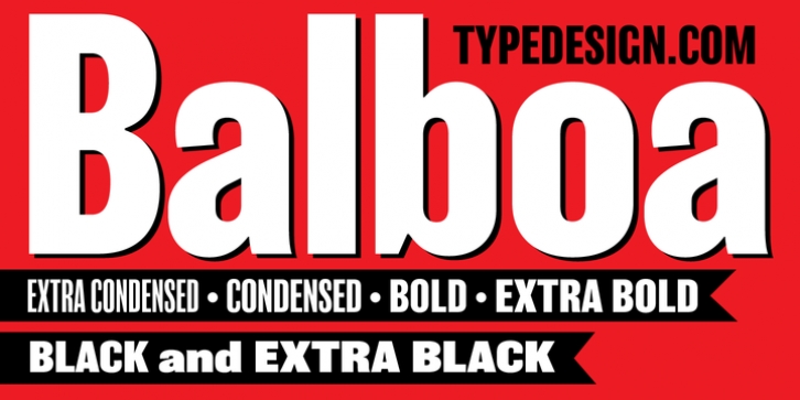 Balboa font preview