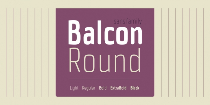Balcon Round font preview