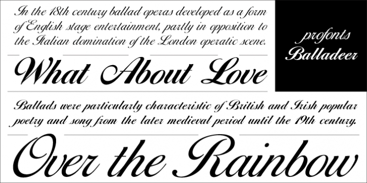 Balladeer font preview