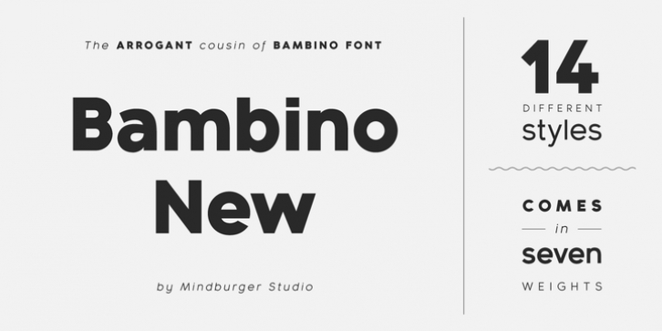 Bambino New font preview