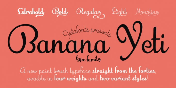 Banana Yeti font preview