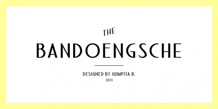 Bandoengsche font preview