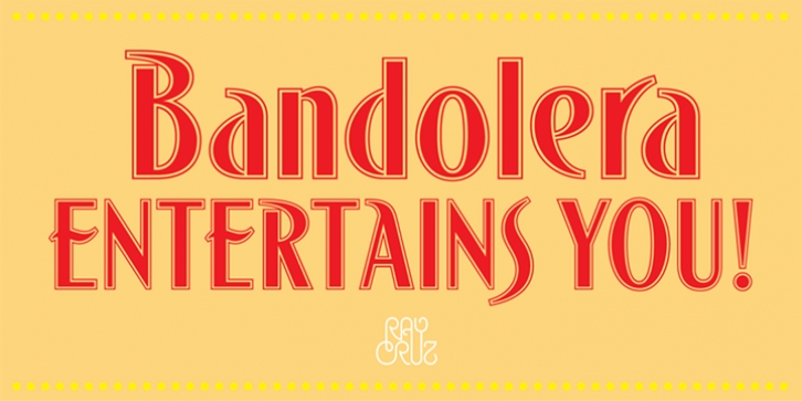 Bandolera font preview