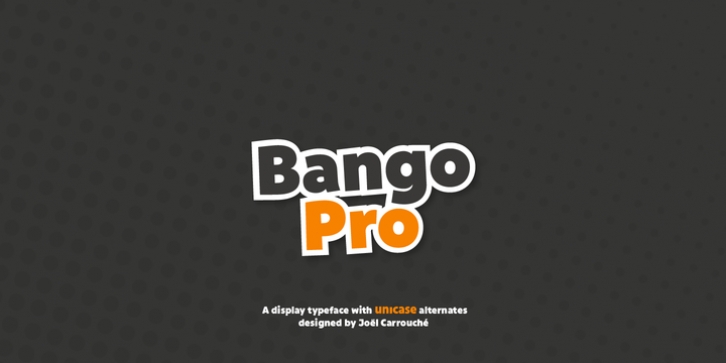 Bango Pro font preview