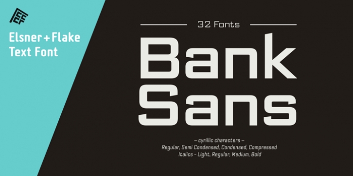 Bank Sans EF font preview