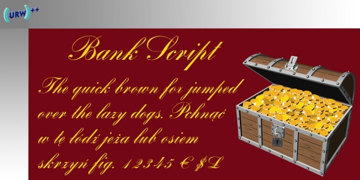 Bank Script font preview