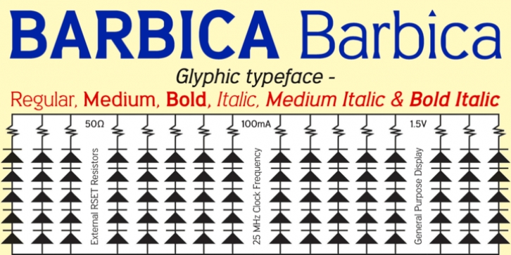 Barbica font preview