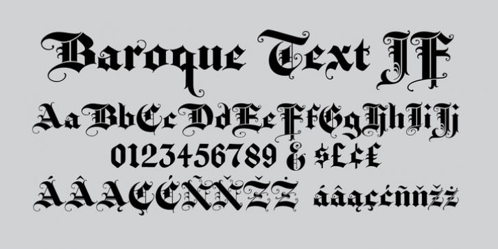 Baroque Text JF font preview