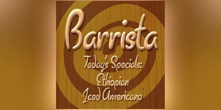 Barrista font preview