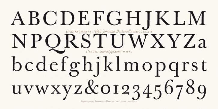 Baskerville Original Pro font preview