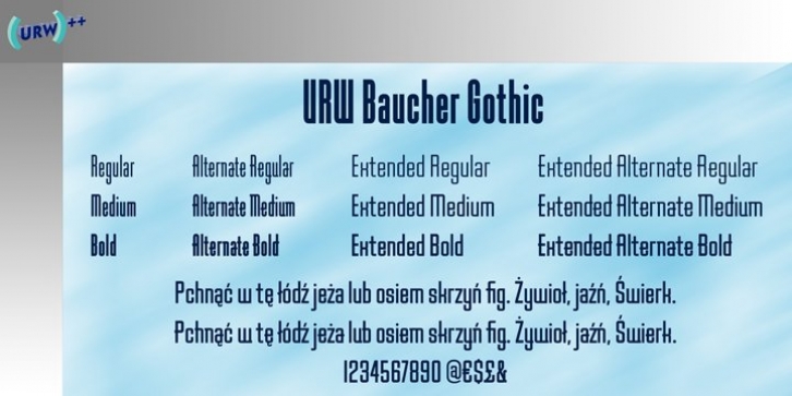 Baucher Gothic font preview