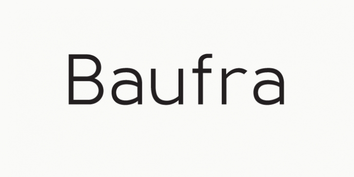 Baufra font preview