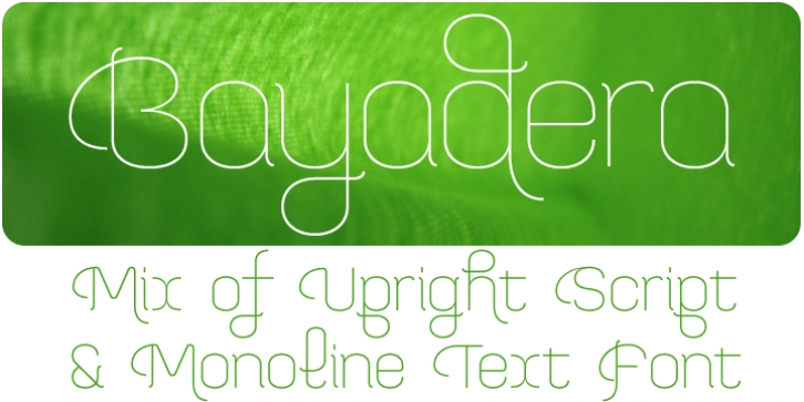 Bayadera 4F font preview