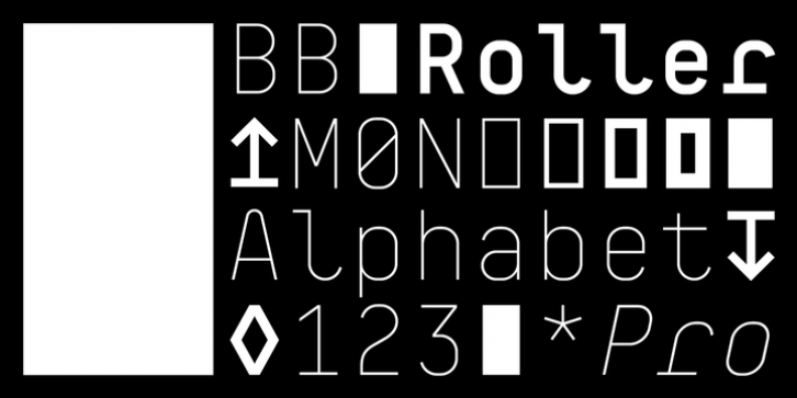 BB Roller Mono Pro font preview