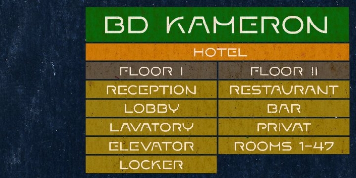 BD Kameron font preview