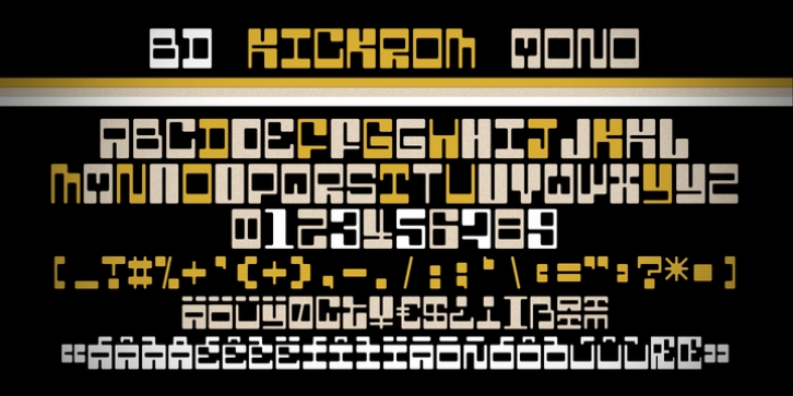 BD Kickrom Mono font preview