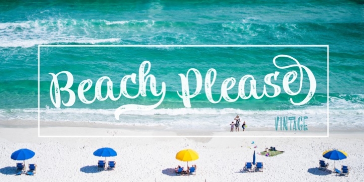 Beach Please Vintage font preview