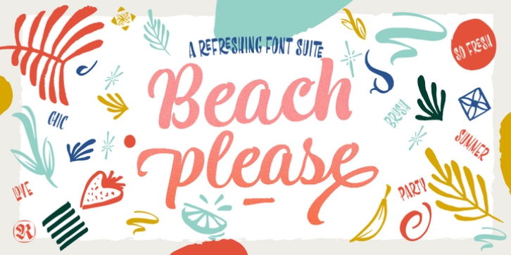 Beach Please font preview